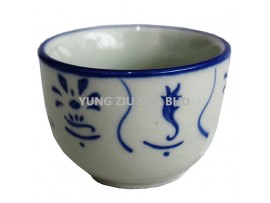 2.75^CERAMICS CUP(11560)(HAND COLOR ANTIQUE BLUE)